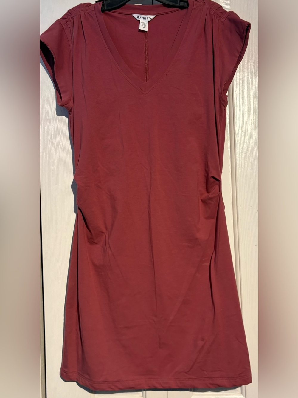 Athleta V-Neck Cap Sleeve Tunic - Wine